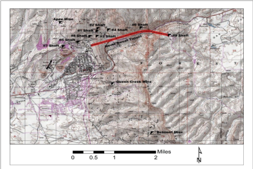 Magma No. 1 had been deepened to 800 feet with developmental crosscuts driven on the 500, 600 and 800-foot levels being actively mined by 1912
