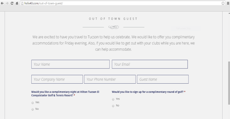 Out of town invite for Humberto Lopez self-celebration