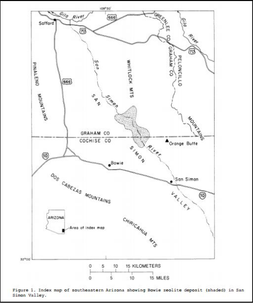 Bowie-zeolite-location-map