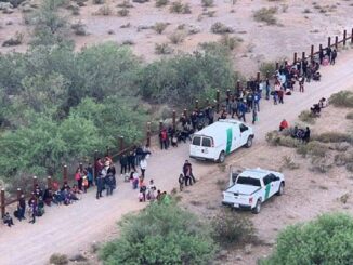 overhead view of border