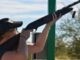 female clay shooter